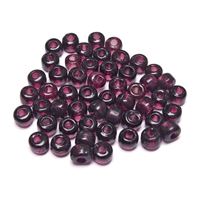 9mm Transparent Amethyst India Glass Crow Beads 100pc india,indian,crow,pony,roller,beads
