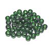9mm Transparent Emerald India Glass Crow Beads 100pc