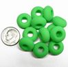 9x14mm Bright Neon Green Czech Glass Candy Loops