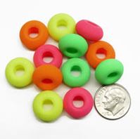 9x14mm Bright Neon Mix Czech Glass Candy Loops