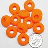 9x14mm Bright Neon Orange Czech Glass Candy Loops