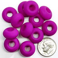 9x14mm Dark Neon Vivacious Purple Czech Glass Candy Loops