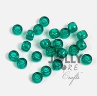 9x6mm Emerald Pony Beads 500pc emerald, green, pony beads, plastic beads, hair beads