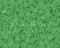 9x6mm Green Glow Pony Beads 500pc pony beads, craft beads, hair beads, glow in the dark, plastic beads, novelty