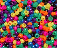 9x6mm Hot Kandi Mix Pony Beads 500pc pony beads, plastic beads, craft beads, neon