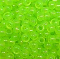 9x6mm Lime Roe Pony Beads 500pc