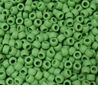 9x6mm Matte Pea Green Pony Beads