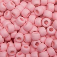 9x6mm Matte Pink Pony Beads 500pc Made in the USA