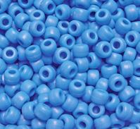 9x6mm Matte Tropical Blue Pony Beads 500pc pony beads, craft beads, plastic beads