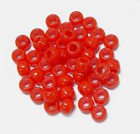9x6mm Neon Red Pony Beads pony beads, plastic beads, craft beads, hair beads