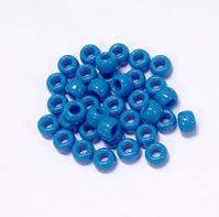 9x6mm Neon True Blue Pony Beads 500pc pony beads, plastic beads, craft beads, hair beads