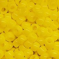 9x6mm Neon Yellow Pony Beads Made in the USA