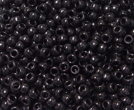 Vintage The Beadery Fun Beads 9 X 6 mm 500 Count (Black)