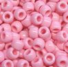 9x6mm Opaque Pink Pony Beads 500pc