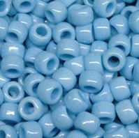 Opaque Powder Blue 9x6mm Pony Beads 500pc