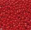 9x6mm Opaque Red Pony Beads 500pc