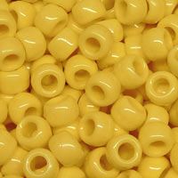Opaque Yellow Pony Beads