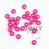 9x6mm Transparent Hot Pink Pony Beads 500pc