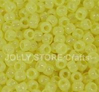 9x6mm Yellow Glow Pony Beads 500pc pony beads, glow, yellow, plastic
