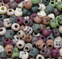 Antiqued Camo Mix Skull Beads skull,beads,crafts