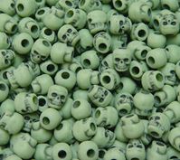 Antiqued Olive Green Skull Beads skull,beads,crafts