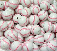 Baseball Beads 20mm baseball,beads,sports,jewelry