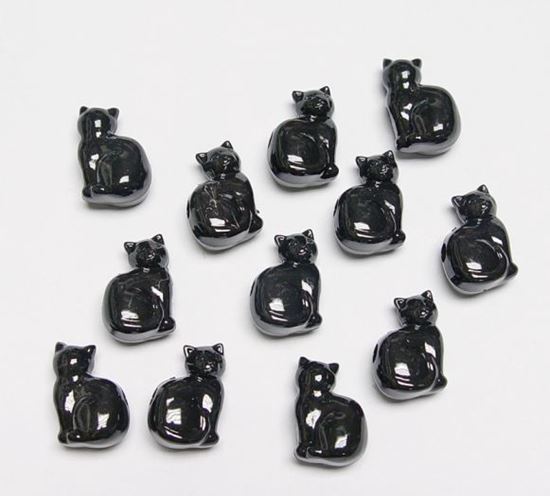Black Cat Beads (24pc) #PBC052