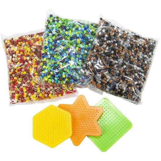Colorations® Regular Fuse Beads & 6 Pegboards in a Bucket