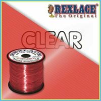 Clear Red Rexlace Plastic Lacing 100yds