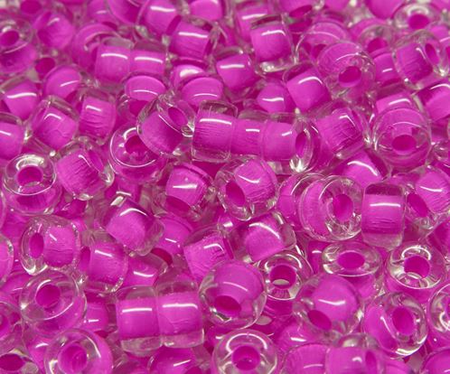 9mm Light Purple Lined Crystal Czechoslovakian glass pony beads, 100pc