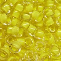 9mm Yellow Lined Crystal Czechoslovakian glass beads