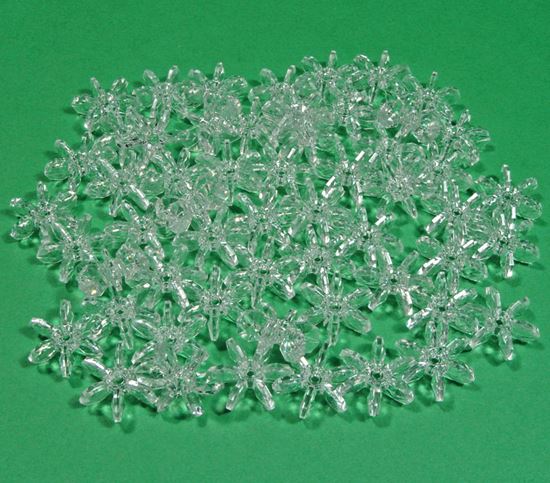 Crystal Transparent 18mm Starflake Sunburst Craft Beads 135pc #SF18T02