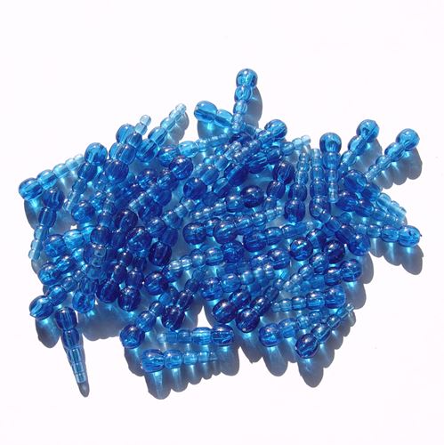 Dark Blue Stack Beads 50pc