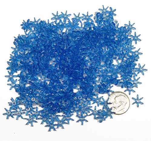 Dark Sapphire 10mm Starflake Sunburst Craft Beads 400pc