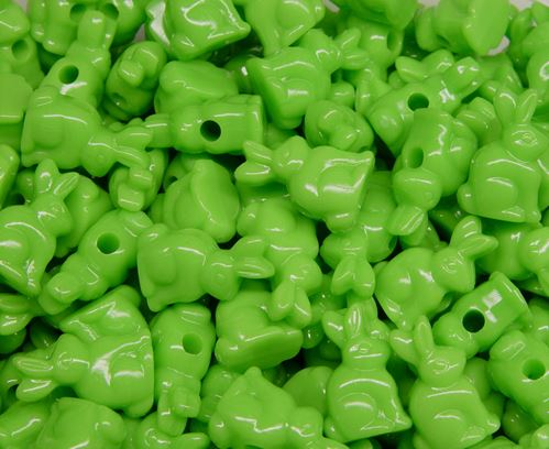 Easter Bunny Beads Opaque Lime