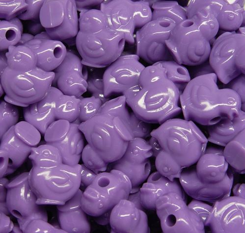 Easter Chick Beads Opaque Lilac