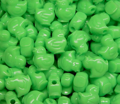 Easter Chick Beads Opaque Lime