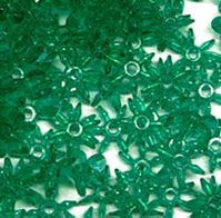 Emerald 10mm Starflake Sunburst Craft Beads