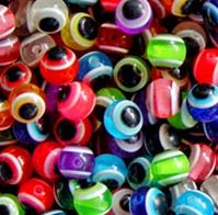 Evil Eyes Multi Colors 10mm Round Beads