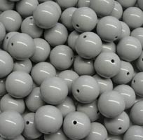 Gray 19mm Round Acrylic Beads 20pc