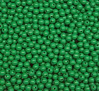 Green 6mm Round Plastic Beads, made in the USA. 500 piece per bag