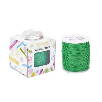 Green Waxed Cotton Cord 1mm x 300ft