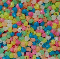 Glow in the Dark Multi Colors Heart Shaped Pony Beads crafts,hearts,beads