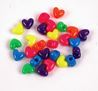 Neon Multi Colors Heart Shaped Pony Beads