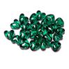 Transparent Emerald Heart Shaped Pony Beads