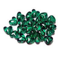 Transparent Emerald Heart Shaped Pony Beads crafts,hearts,beads