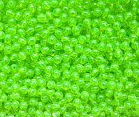 Lime Roe fishing beads 6mm round craft beads