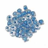Crystal Lined Light Blue Czech Glass 9mm Pony Beads 100pc czech,Czechoslovakian,glass,crow,beads,9mm,pony