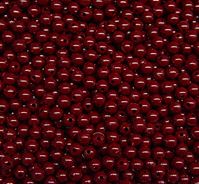 Maroon color, 6mm Round Plastic Beads. Made in America. 500 beads per bag.