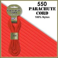 Neon Orange 550 Parachute Cord. Made in America.